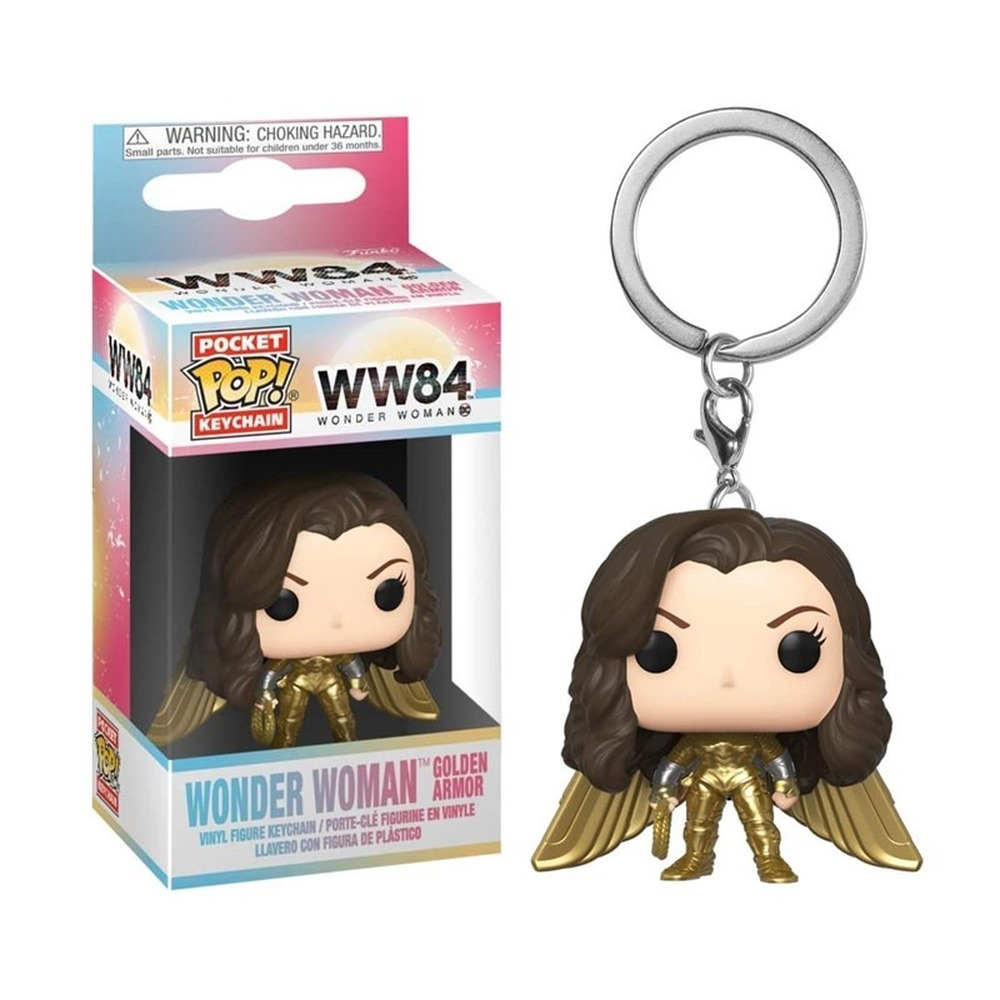 พวงกุญแจ Funko POP: The Flash Wonder Woman Superman Batman Black Panther Cyborg พวงกุญแจสําหรับกระเป๋า - รูปที่ 5