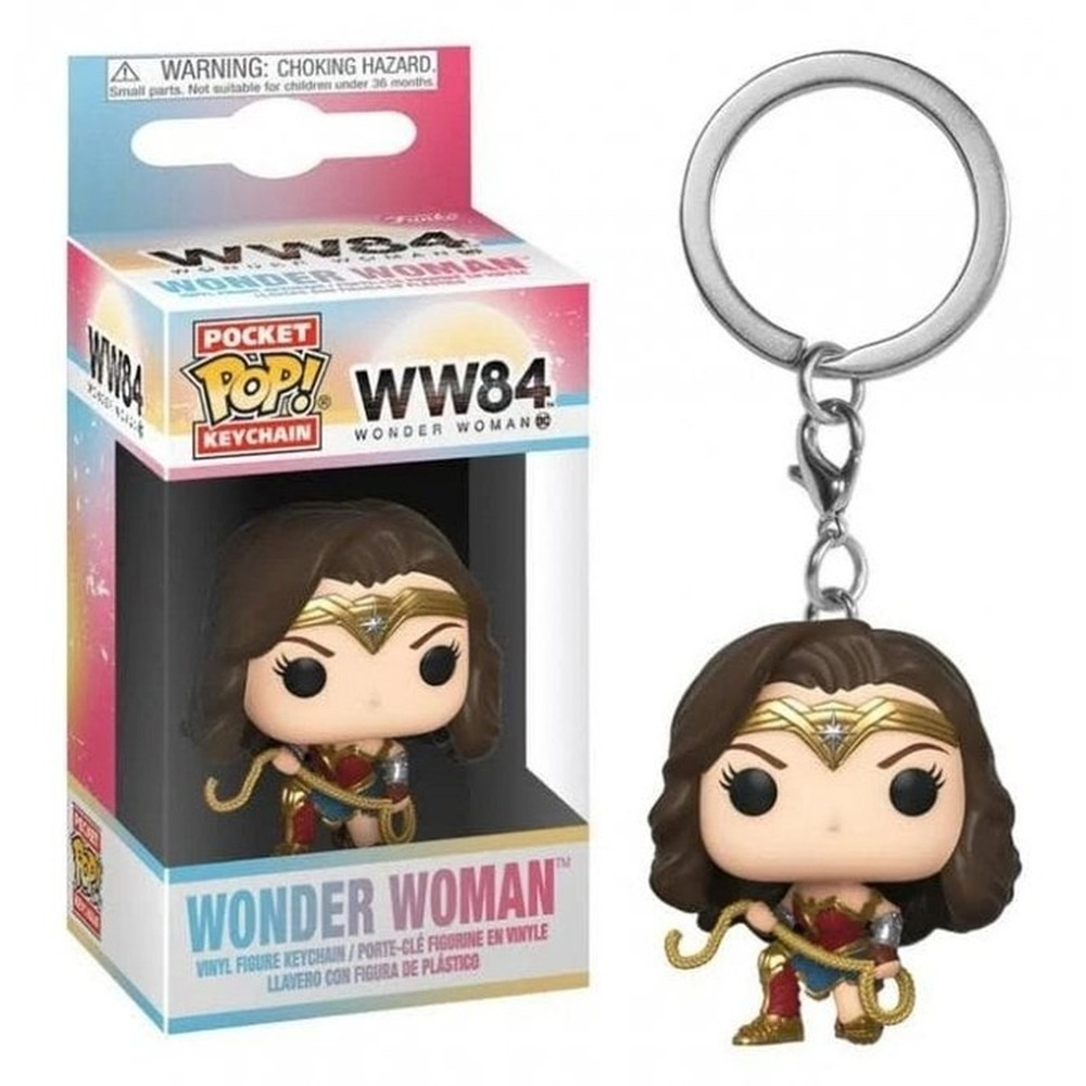 พวงกุญแจ Funko POP: The Flash Wonder Woman Superman Batman Black Panther Cyborg พวงกุญแจสําหรับกระเป๋า - รูปที่ 6