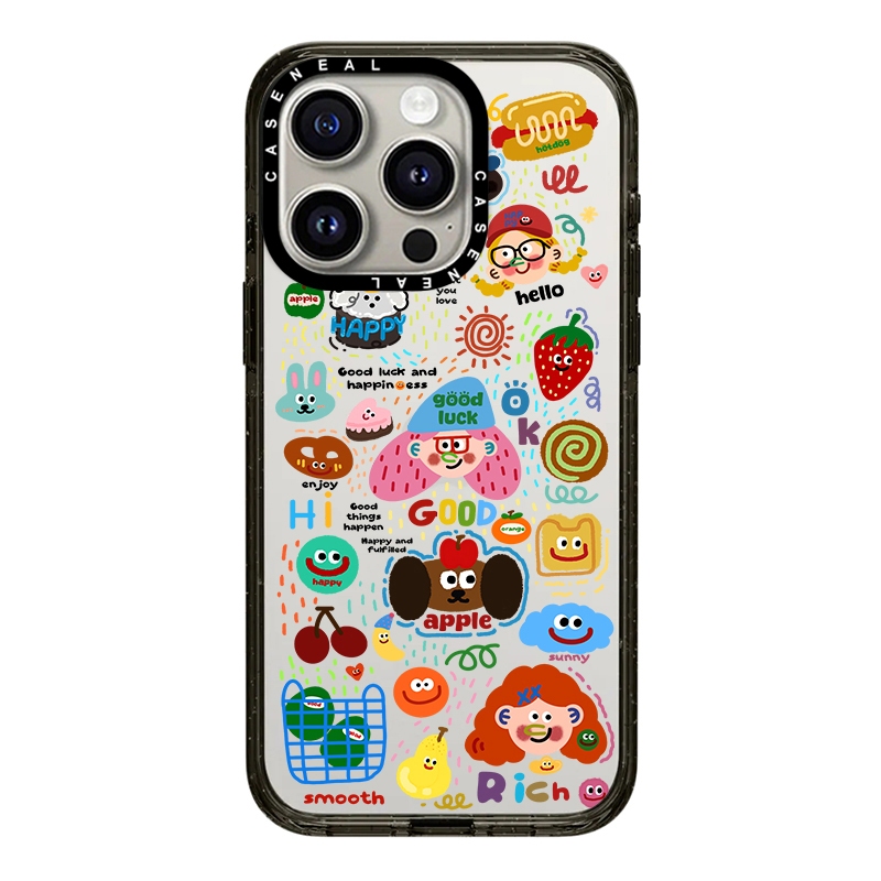 Drop proof glitter CASENEAL เคสโทรศัพท์สําหรับ iPhone 16promax 16pro 15Pro 15promax 14promax 13promax Happy moments เคสแข็งสําหรับ 12 12promax อะคริลิค iPhone 13 กรณีคุณภาพสูง - รูปที่ 2