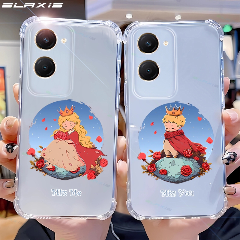 ELAXIS ซิลิโคนสําหรับ VIVO Y18/VIVO Y18s/VIVO Y28s 5G โปร่งใสกันกระแทกกันชนเคสโทรศัพท์น่ารักการ์ตูนค