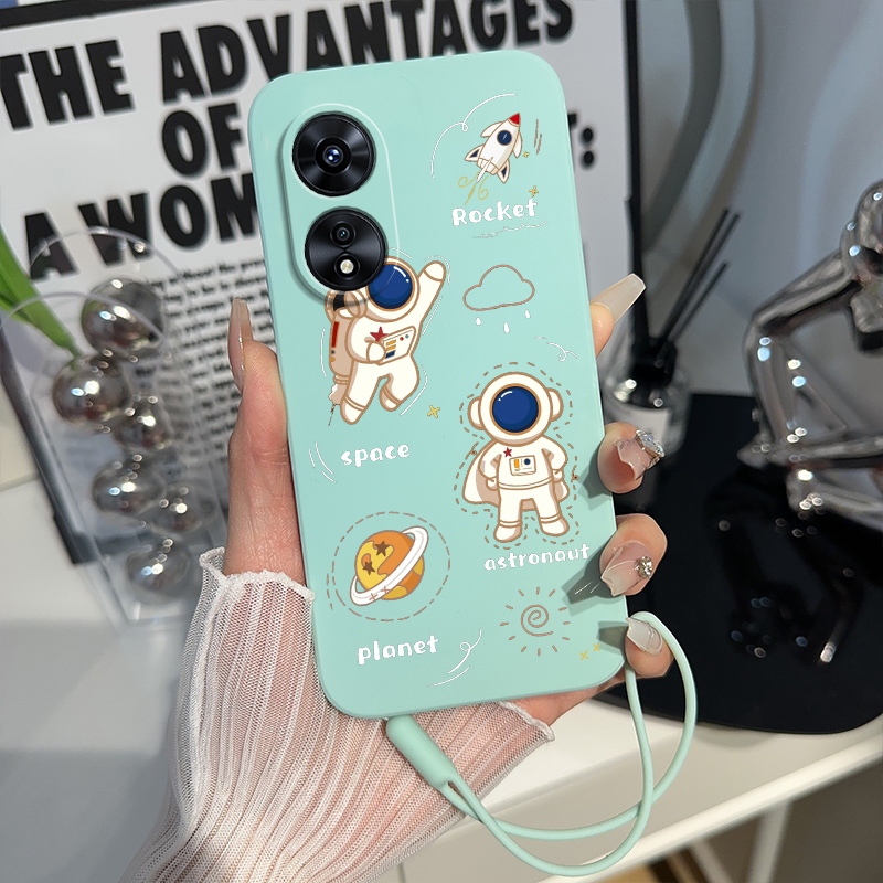TPU Drawing Astronaut OPPO A17, OPPO A17K, -OPPO A97 5G, -OPPO A38-OPPO A18