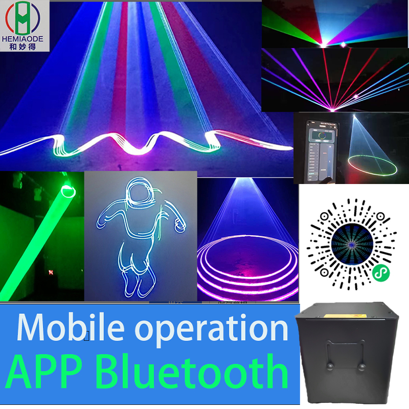 2300mw Laser Party Laser Light Small Program dj Laser Disco Projector Stage Light KTV Bar Atmosphere Light (dmx512 + Voice Control + Bluetooth APP + อัตโนมัติ) โหมดควบคุม