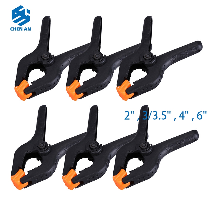 CHEN AN (1PCS) 2 ", 3/3.5" , 4" , 6" นิ้วพร้อมสต็อกคลิปฤดูใบไม้ผลิประเภทพลาสติก PE ไนลอนการสร้างแบบจําลองงานไม้คงที่ Clamps ขาตั้ง