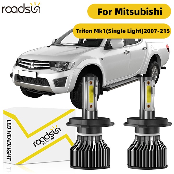 Fit สําหรับ Mitsubishi Triton Mk1 (ไฟเดี่ยว) 2007-2015 ไฟหน้ารถหลอดไฟ 800% ความสว่าง Hi/Lo Beam Plug-N- Play Canbus ไม่มีข้อผิดพลาด