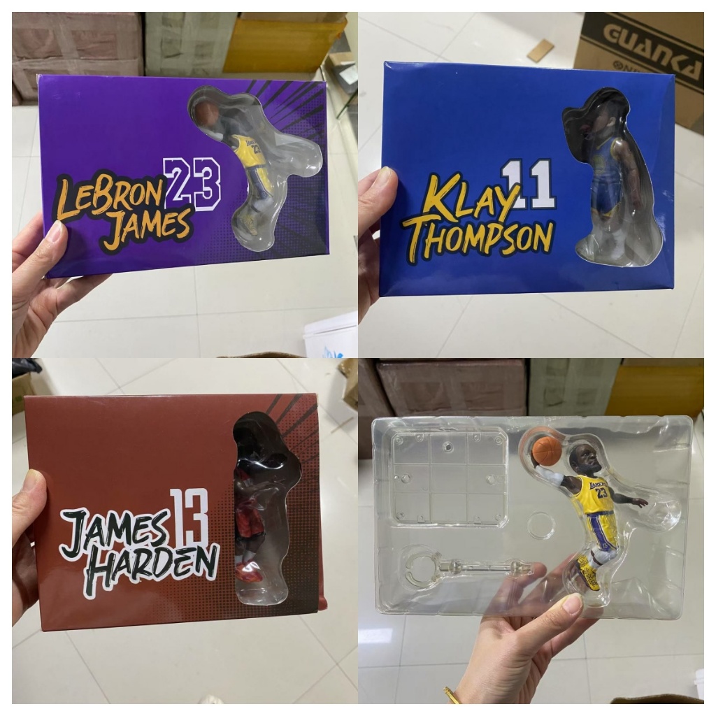 Super Star Mini LeBron James Stephen Curry James Harden และ Klay Thompson PVC Action Figure ของเล่น