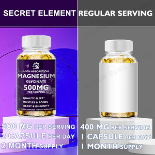 Magnesium Glycinate Capsules-รองรับกระดูก, Immune ,Mood, Heart Health,ช่วยให้การนอนหลับตามธรรมชาติ