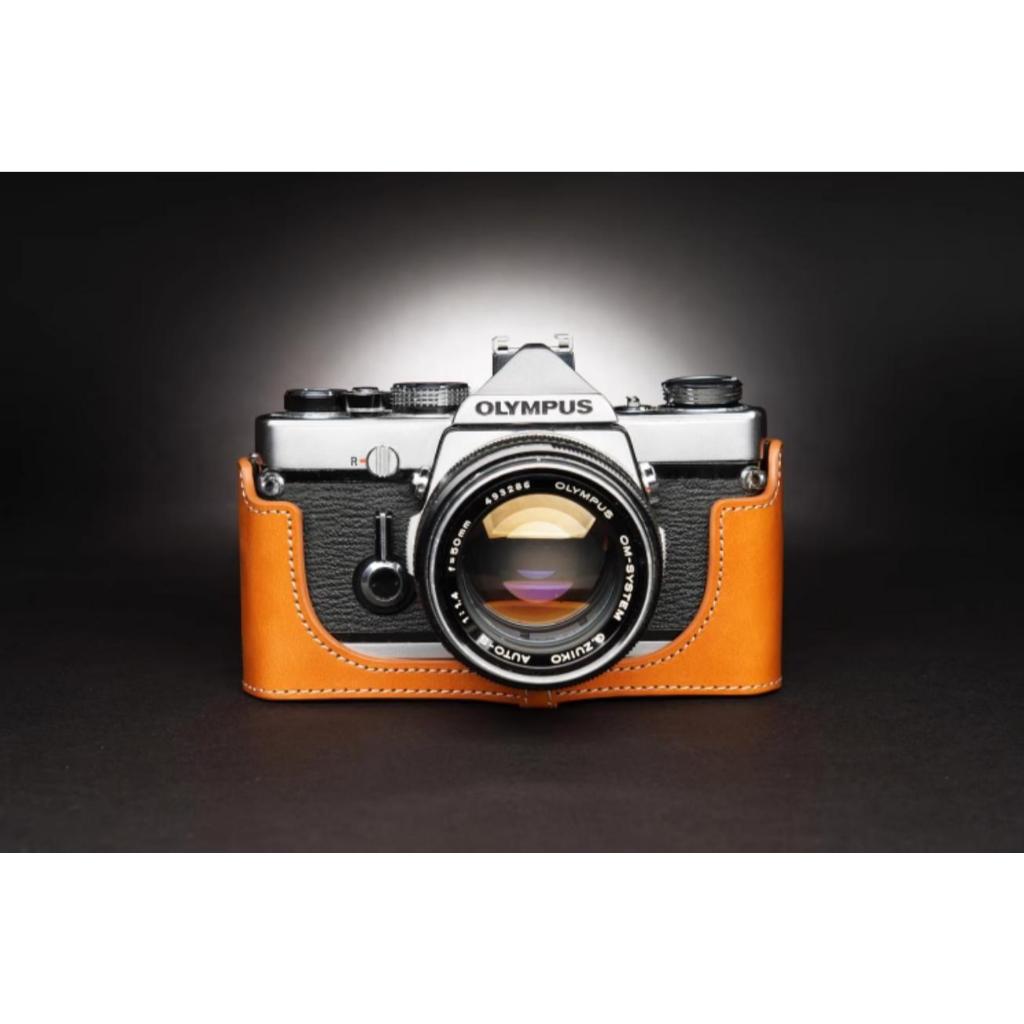 เหมาะสําหรับ Olympus OM1 OM2n OM3 OM4Ti หนังครึ่งเปลือกกล้องฟิล์มปกย้อนยุคทําด้วยมือแบรนด์ใหม่