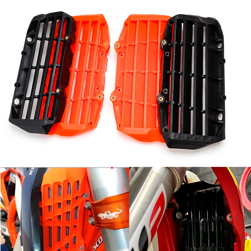 รถจักรยานยนต์พลาสติกหม้อน้ํา Guard Protector ถังน้ําสําหรับ KTM Husqvarna Gas HENJIAN S5 Z300 SXF XCW XCF EXC FC FX TC FC EX EC MC 125-500 Motocross ราคา ถูกที่สุด ดีลบีเคเค