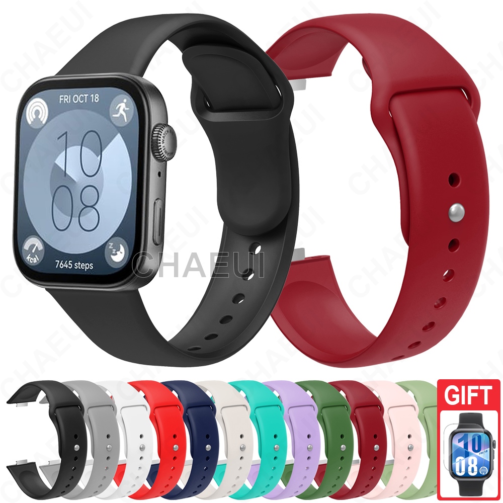 สายสปอร์ตสร้อยข้อมือซิลิโคนอุปกรณ์เสริมวงทนทานสําหรับ Huawei Watch Fit 5 4 3 / Fit 5 4 Pro