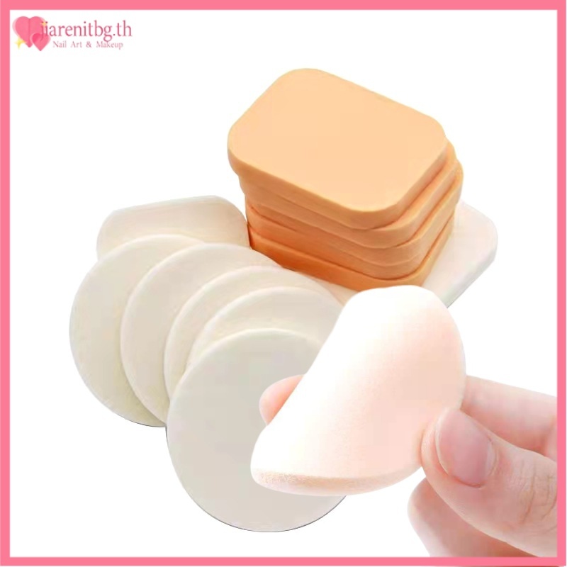 RENBG 10PCS ฟองน้ํานุ่ม Smooth Face Makeup Foundation Puff