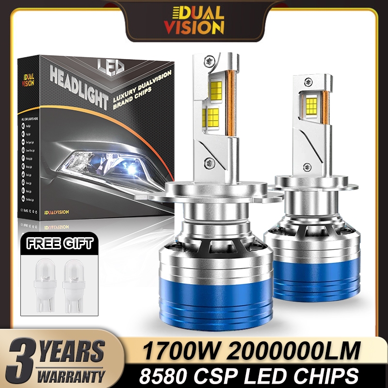 ไฟหน้า LED H7 H4 H11 กําลังสูง 2000000Lm 1700W Canbus 8580 CSP H1 H8 9005 HB3 9006 HB4 9012 HIR2 Tur