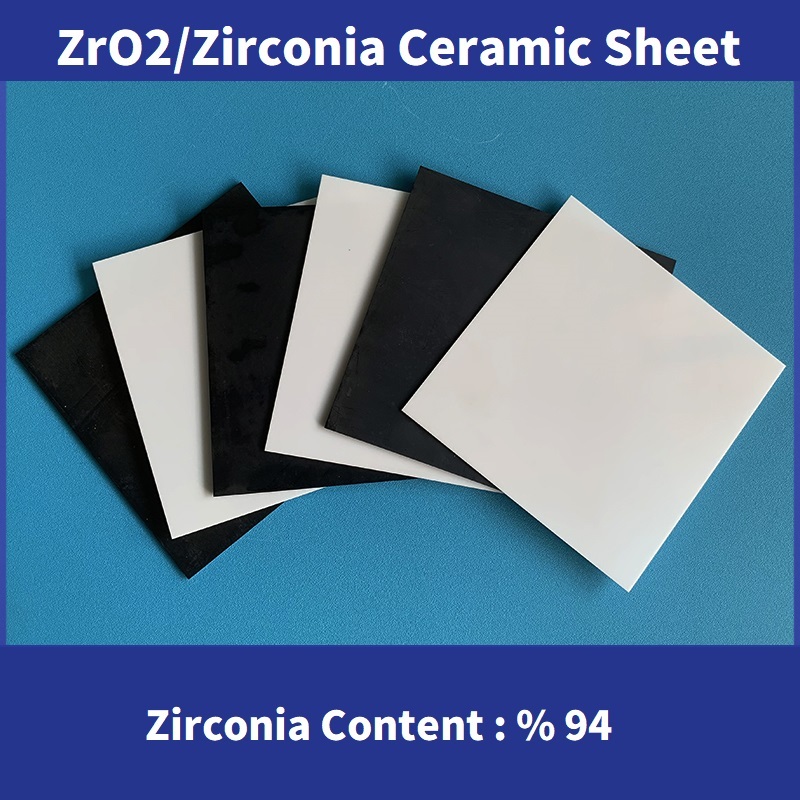 ZrO2 Zirconia แผ่นเซรามิค 100 * 100 มม.สีดําและสีขาว Zirconia ฉนวนเซรามิคแผ่นความร้อนแผ่นเซรามิคทนคว