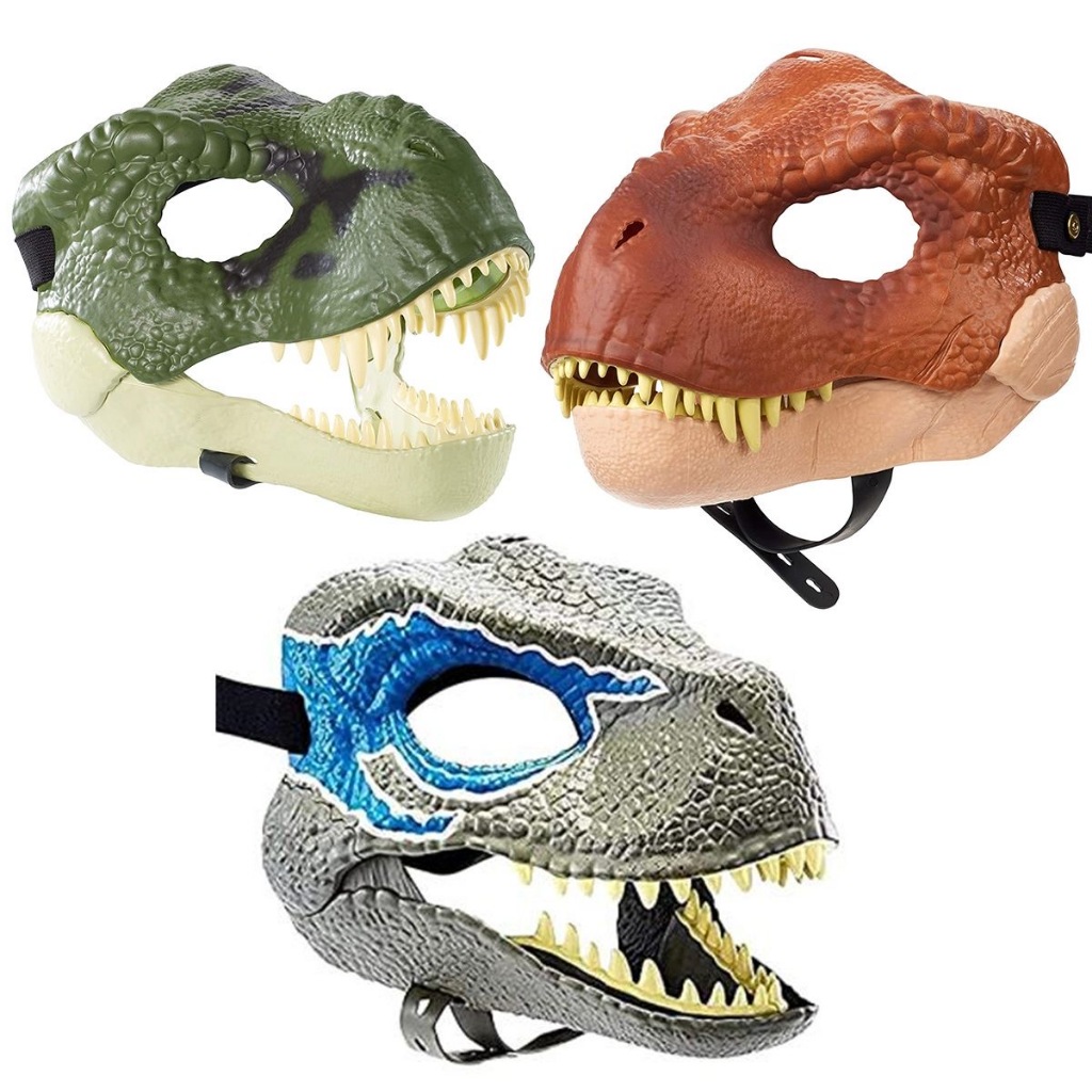 ฮาโลวีน Tyrannosaurus ไดโนเสาร์หน้ากากสัตว์ตลกหน้ากากคริสต์มาสอุปกรณ์ตกแต่งบุคลิกภาพ
