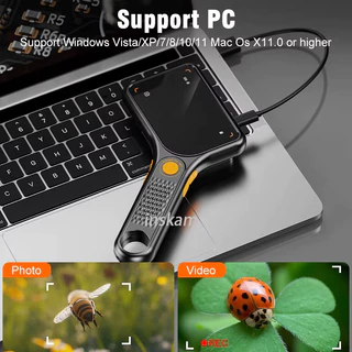 กล้องจุลทรรศน์ดิจิตอลมือถือ 3.0 นิ้วหน้าจอสี IPS ออโต้โฟกัส 2MP กล้องจุลทรรศน์วิดีโอเหรียญ 500 เท่าขยาย