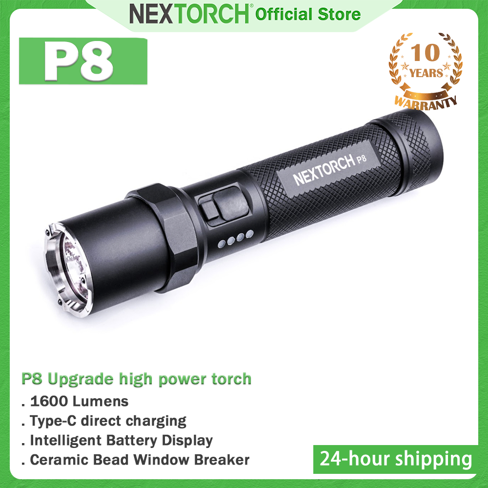 NEXTORCH P8 ไฟฉาย LED ชาร์จได้ ความสว่าง 1600 ลูเมน