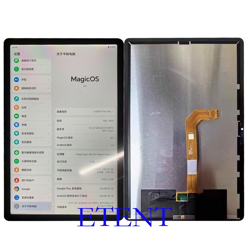 จอแสดงผลสําหรับ Honor Pad X8A NDL-W09 NDL-L09 จอแสดงผล LCD Touch Screen Digitizer Assembly Repair Re