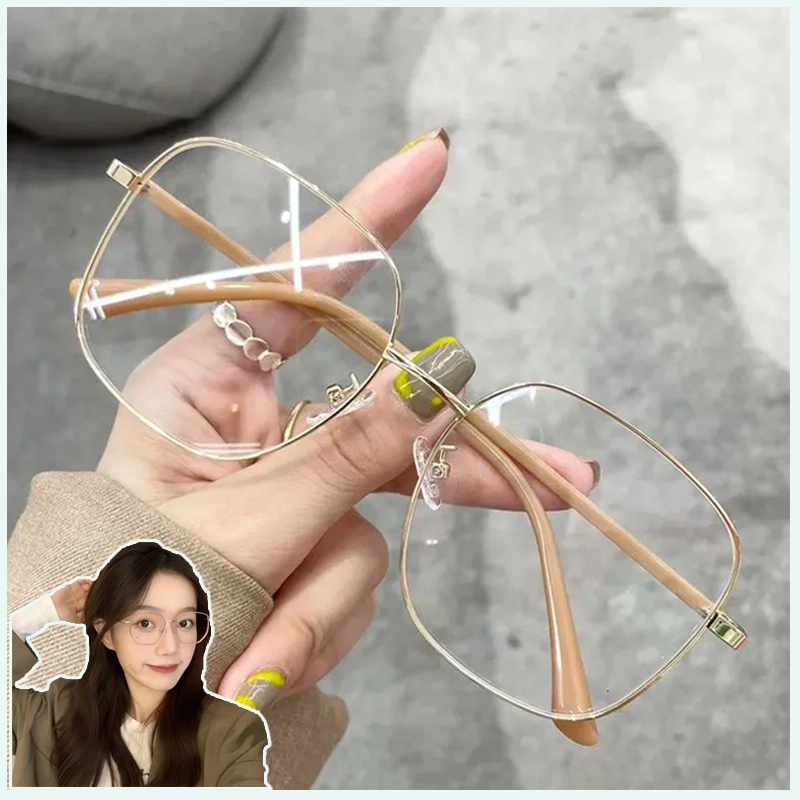 *Future star* แว่นสายตาสั้น -25 ~ -625° แว่นป้องกันแสงสีฟ้า กรอบใหญ่ แว่นตาผู้หญิงสไตล์เกาหลี
