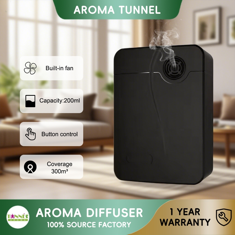AROMA TUNNEL 200ML 1100Sqft ไฟฟ้าสมาร์ทกระจายกลิ่นหอมน้ํามันหอมระเหย Diffuser Home Air Freshener Humidifier