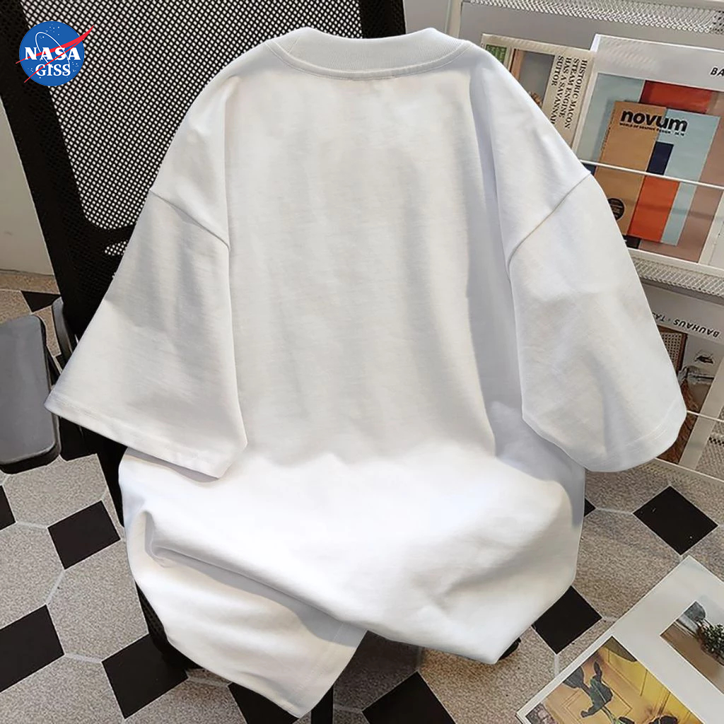 NASA เสื้อยืดชายหญิงแขนสั้น สตรีทฮิปฮอป summer nasaนักบินอวกาศ พิมพ์ลาย คอตตอน คอกลม หลวมและระบายอากาศ - รูปที่ 7