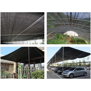 คุณภาพสูง ตาข่ายกันแดด HDPE ขนาด 1m2m-6m6m (ดํา/เหลือง/เขียว/น้ําตาล) ป้องกันรังสียูวีทนทาน ใช้ได้กับสวนสนามก่อสร้าง ปริมาณมากสามารถสั่งซื้อได้