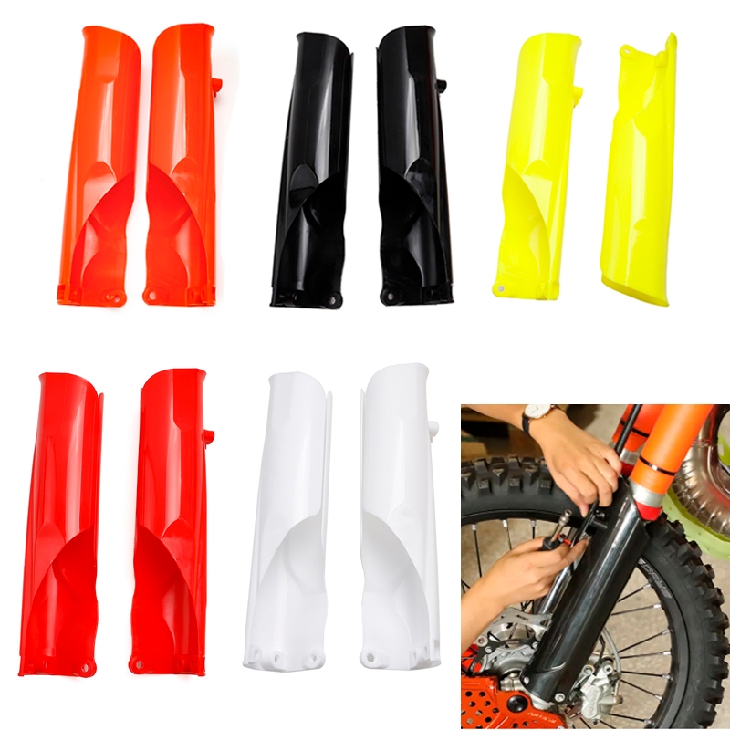 รถจักรยานยนต์พลาสติกด้านหน้าส้อม Protector ครอบคลุมส้อมสําหรับ KTM Husqvarna GasGas XC XCF EXC FC FX TC TX EC EX MC 125-500