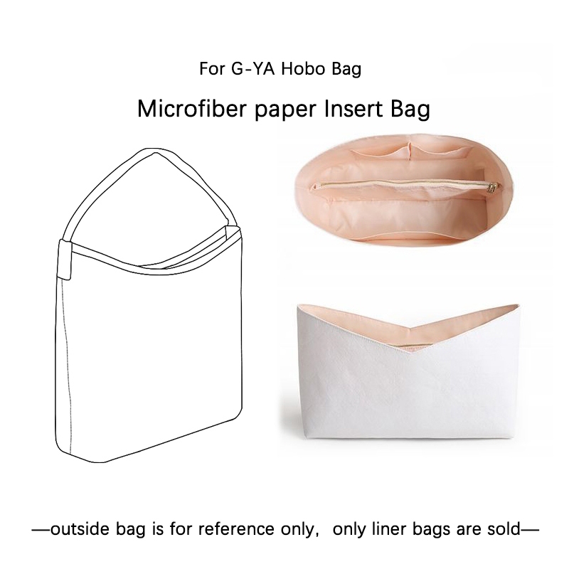 สําหรับ G-ya Hobo กระเป๋าถือที่ใส่ - น้ําหนักเบา DuPont Tyvek ด้านในสําหรับรองรับรูปร่างและความสามาร