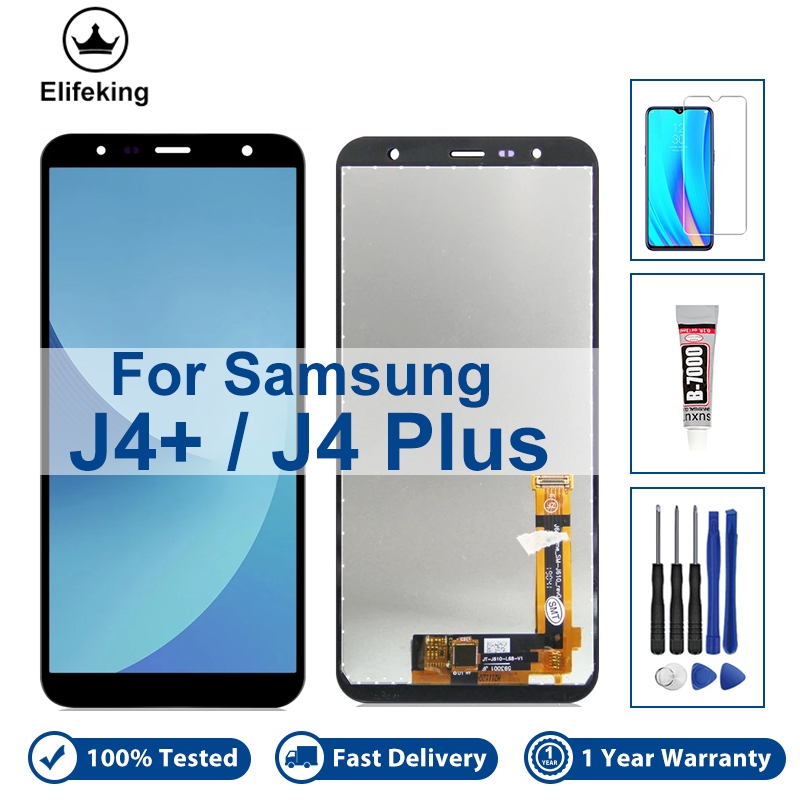 6.0 "LCD สําหรับ Samsung Galaxy J4 Plus J4+ J415 SM-J415F J415G จอแสดงผล Touch Screen Digitizer Asse