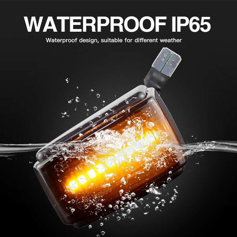 2 ชิ้น LED โคมไฟเครื่องหมายด้านข้างไฟเลี้ยวแบบไดนามิกไฟสําหรับ Volvo 240 260 262 740 760 780 850 940 960 C70 V40 V70 V90 S40 S70 S90 - รูปที่ 2