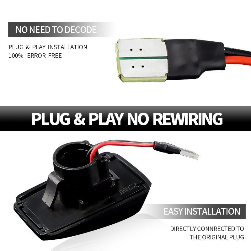 2 ชิ้น LED โคมไฟเครื่องหมายด้านข้างไฟเลี้ยวแบบไดนามิกไฟสําหรับ Volvo 240 260 262 740 760 780 850 940 960 C70 V40 V70 V90 S40 S70 S90 - รูปที่ 3