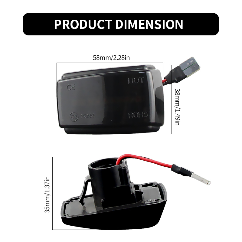 2 ชิ้น LED โคมไฟเครื่องหมายด้านข้างไฟเลี้ยวแบบไดนามิกไฟสําหรับ Volvo 240 260 262 740 760 780 850 940 960 C70 V40 V70 V90 S40 S70 S90 - รูปที่ 6