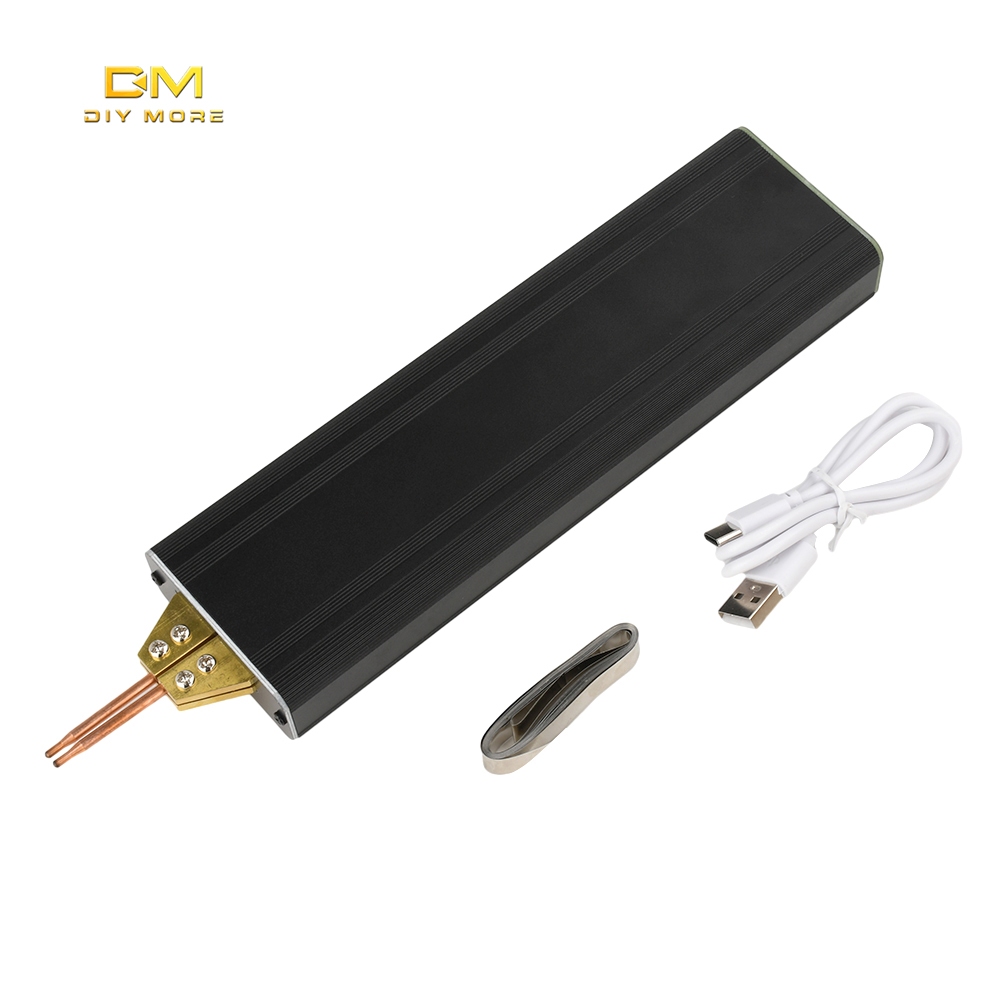 Diymore เครื่องเชื่อมจุดแบตเตอรี่มือถือ แบบพกพา ปรับได้ มือเดียว ถือแบตเตอรี่ในตัวได้