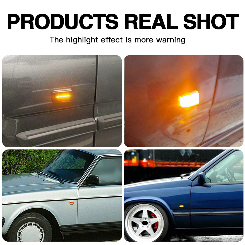 2 ชิ้น LED โคมไฟเครื่องหมายด้านข้างไฟเลี้ยวแบบไดนามิกไฟสําหรับ Volvo 240 260 262 740 760 780 850 940 960 C70 V40 V70 V90 S40 S70 S90 - รูปที่ 7