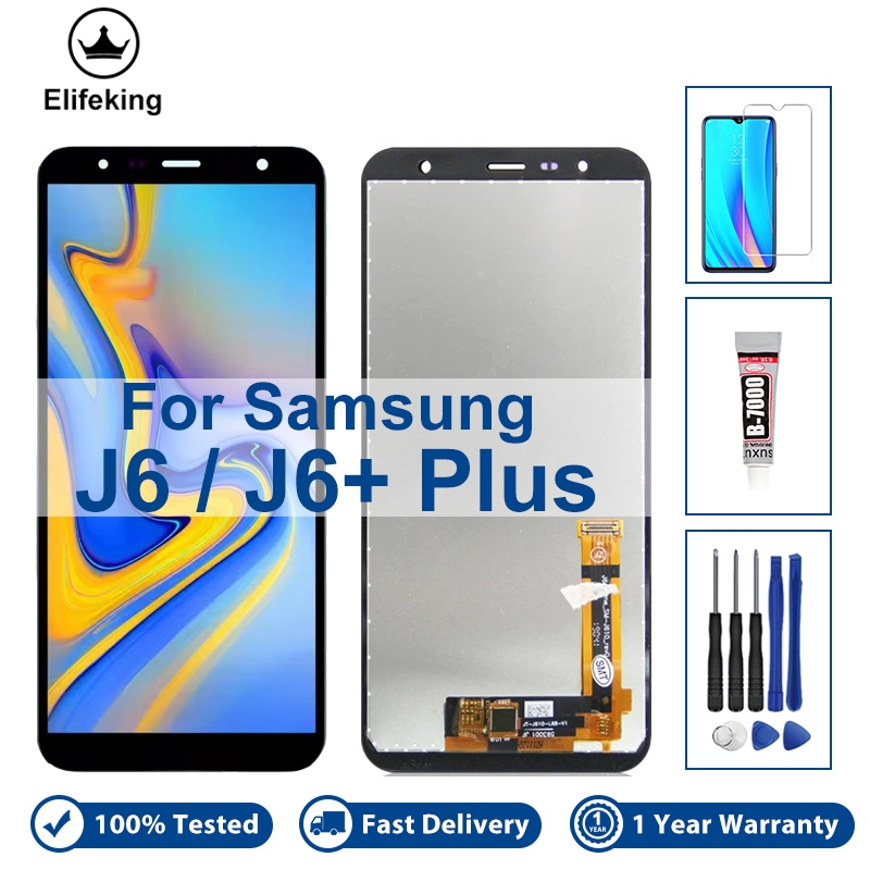 จอแสดงผล LCD สําหรับ Samsung Galaxy J6 J600 J6 + J610 Plus SM-J610G/DS J600F Touch Screen Digitizer 