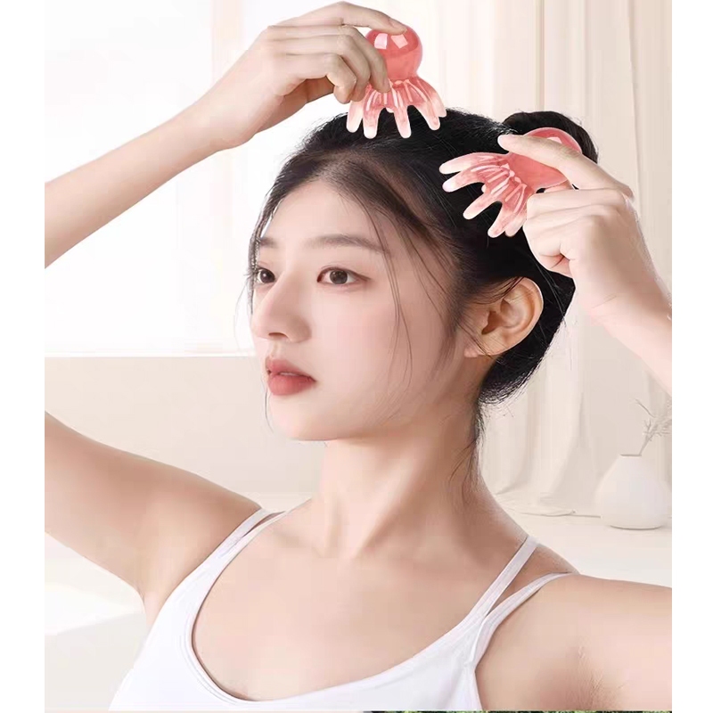 หวีนวดปลาหมึกยักษ์ หวีนวด GuaSha หัวคอ Body Meridian หวีนวด Bafish 按摩梳 - รูปที่ 3