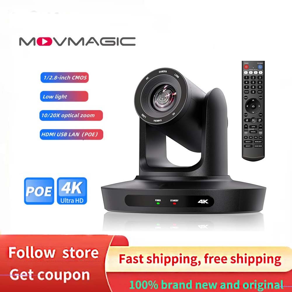 กล้อง PTZ 4K UHD พร้อมซูมออปติคัล 20X,กล้องห้องประชุมวิดีโอ,สตรีมมิ่งสดสําหรับบูชาโบสถ์,USB HDMI IP 
