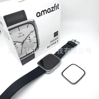 สําหรับ Amazfit Active 2 Square strap case กระจกนิรภัยป้องกันหน้าจอสาย USB อะแดปเตอร์ชาร์จ smart watch band strap