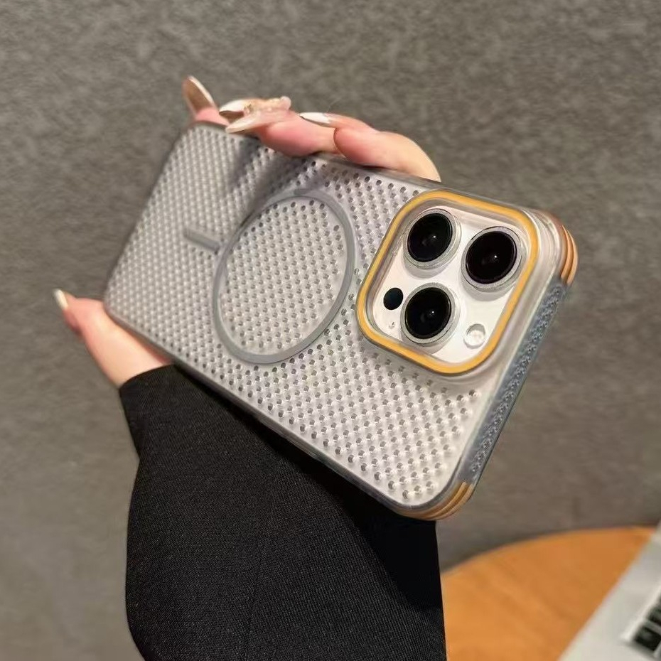 Cooling Magnetism Case For Samsung S25Ultra S25Plus S24Ultra S24Plus S25 S24 Honeycomb การกระจายความร้อน Two-Tone Designmagnetism ชาร์จ ราคา ถูกที่สุด ดีลบีเคเค แกลเลอรีภาพที่ 6