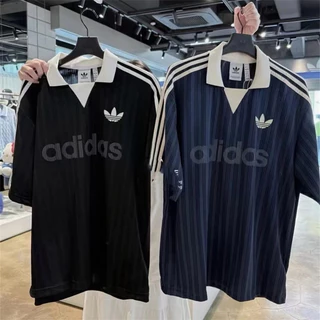 ย้อนยุค เสื้อเจอร์ซีย์ เสื้อยืดลายลําลองหลวมกีฬาเสื้อยืดแห้งเร็ว