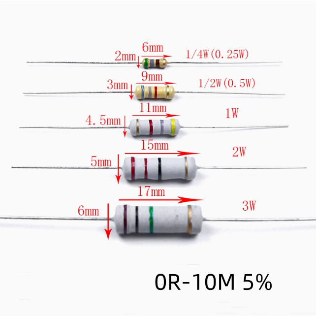 50PCS Carbon Film Resistor 1/2W 9.1K 10K 12K 13K 15K 16K 18K 0.5W 20K 22K 24K 27K 30K 33K 36K 39K 43