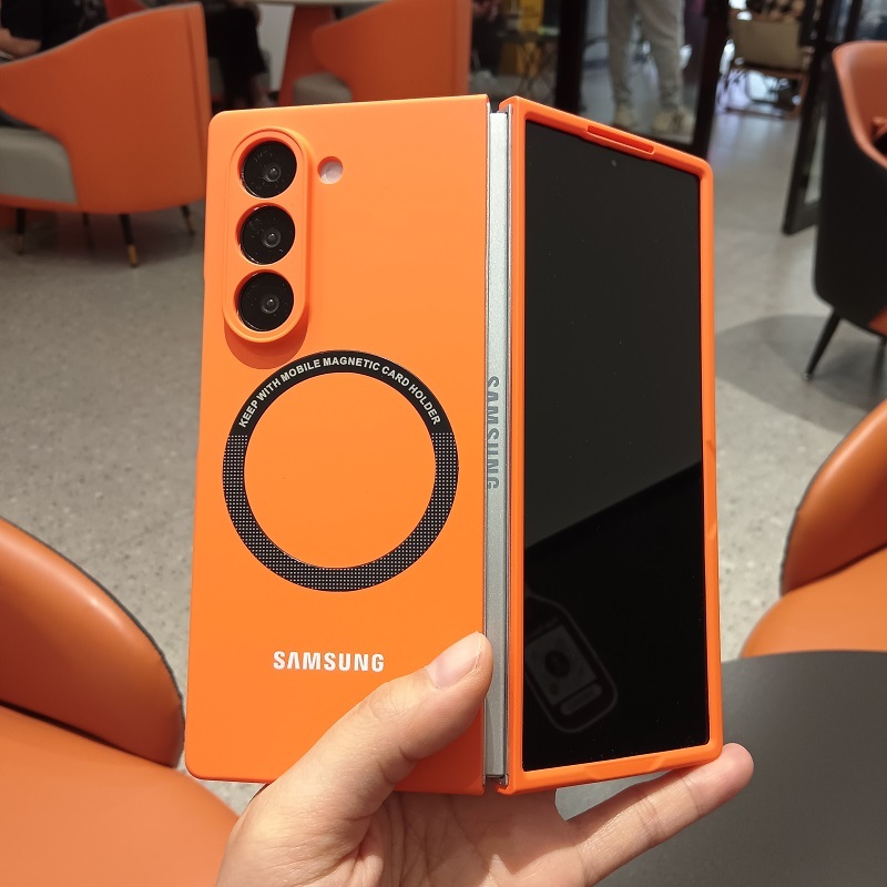 เคสรู้สึกผิวบางพิเศษสําหรับ Samsung Galaxy Z พับ 3 4 5 6 7 Fold5 แม่เหล็กชาร์จไร้สาย Fold6 Fold4 ฝาครอบเชลล์