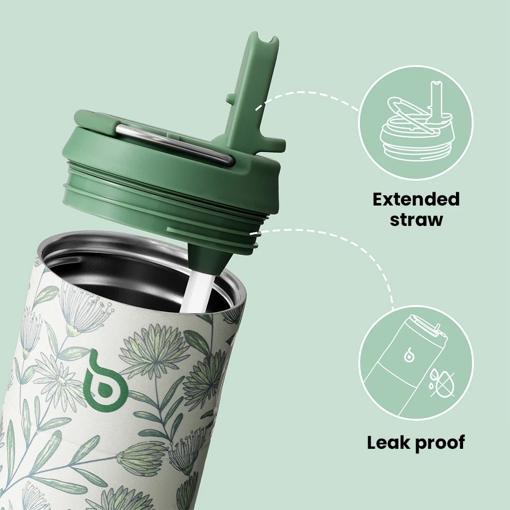 BOTTLE BOTTLE ขวดน้ําสแตนเลส 16OZ แบบพกพา Thermos ถ้วยสูญญากาศ Cooler กระติกน้ําในตัวหลอด Anti Silp Pad เก็บร้อนและเย็น thumbnail 6