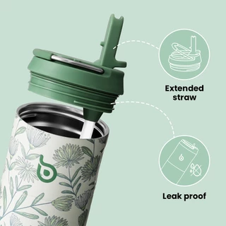 BOTTLE BOTTLE ขวดน้ําสแตนเลส 16OZ แบบพกพา Thermos ถ้วยสูญญากาศ Cooler กระติกน้ําในตัวหลอด Anti Silp Pad เก็บร้อนและเย็น