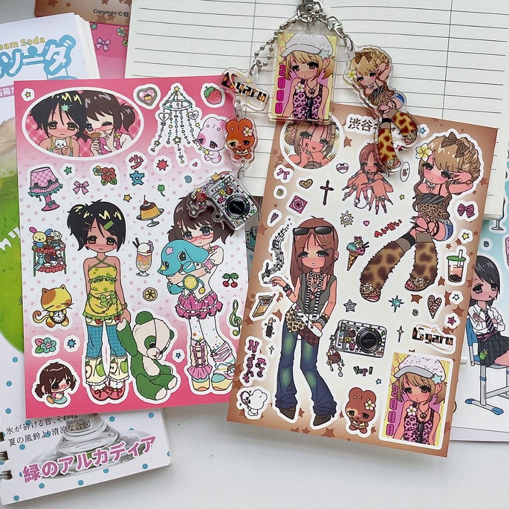 สติกเกอร์ตัวละคร Kawaii น่ารัก Scrapbooking สติกเกอร์วัสดุ Collage DIY