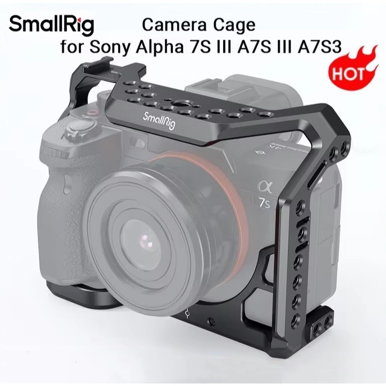 SmallRig a7s3 A7siii DSLR กรงสําหรับ Sony Alpha 7S III กล้องกรงรองเท้าเย็น Mount และ Nato Rail วิดีโ