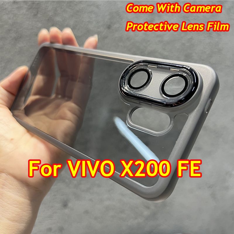 VIVO X200 FE 5G 2025 VIVOX200FE X 200FE X 200 เคสกันกระแทกใสพร้อมฟิล์มกันรอยกล้องฟิล์มกันกระแทกโทรศั