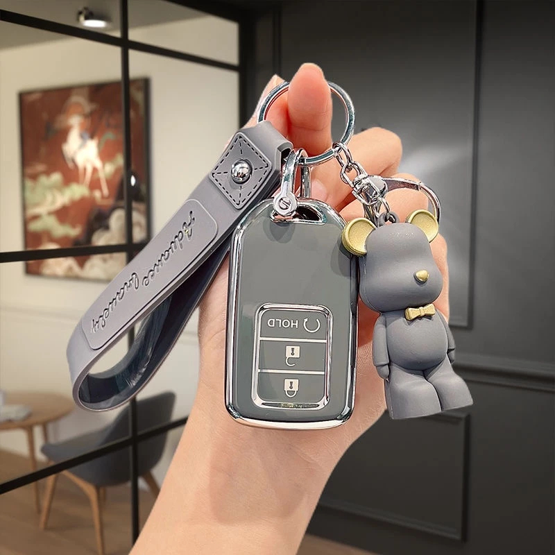 ครอบคลุมกุญแจรถ Honda โซ่กุญแจรถ Honda Brio City Civic BRV HRV CRV Civic Type R WRV ACCORD Odyssey พวงกุญแจรถยนต์ ของแต่งรถยนต์