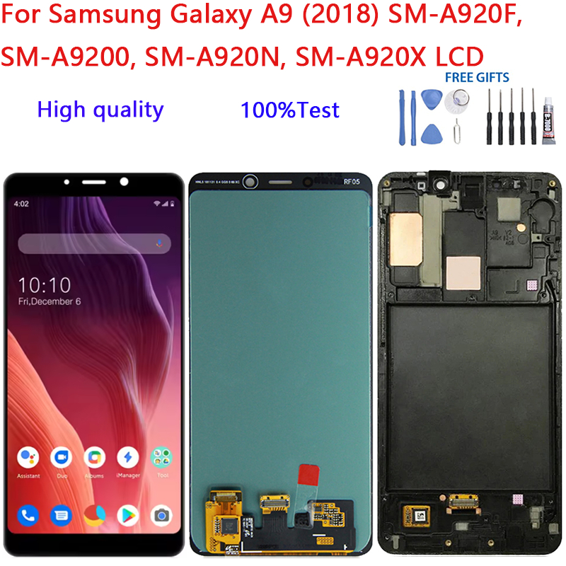 สําหรับ Samsung Galaxy A9 (2018) SM-A920F, SM-A9200, SM-A920N, SM-A920X จอแสดงผล LCD Touch Screen Di