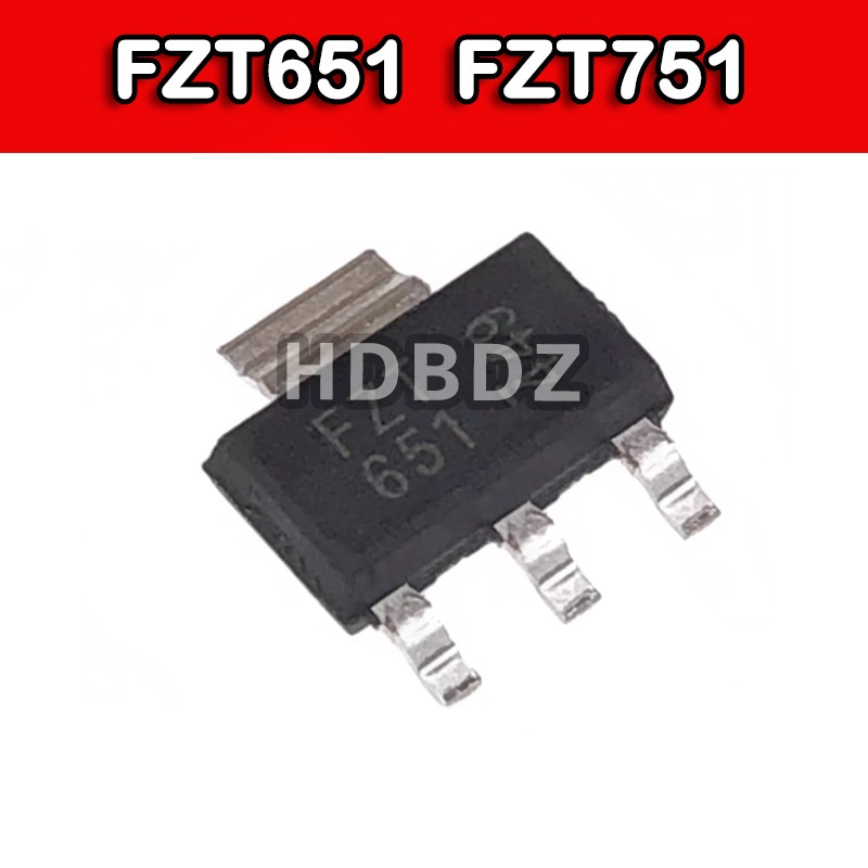 FZT751 5~10PCS SOT-223 ZT651 Triode IC สวิตช์บ้าน
