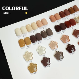 【พร้อมส่ง】 NF-009|12สี แบบแยกขวด สีเจลสีน้ำตาล NebulNFlow | เจลพื้น/ เจลกลิซเตอร์/สีเจลไซรัป วิบวับ สวยมาก สีแน่น ต้องอบ