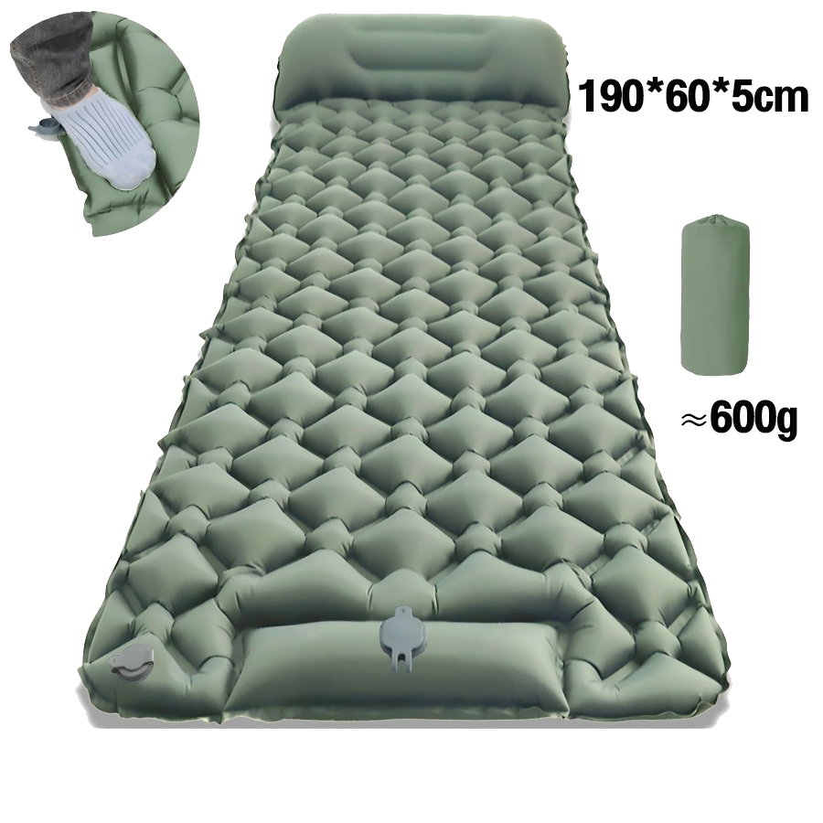 เบาะรองนอนแคมป์ปิ้ง 190×60×5cm เสื่อรองนอนกลางแจ้ง พับเก็บได้  ขนาดเล็ก  เดินป่า ปิกนิก